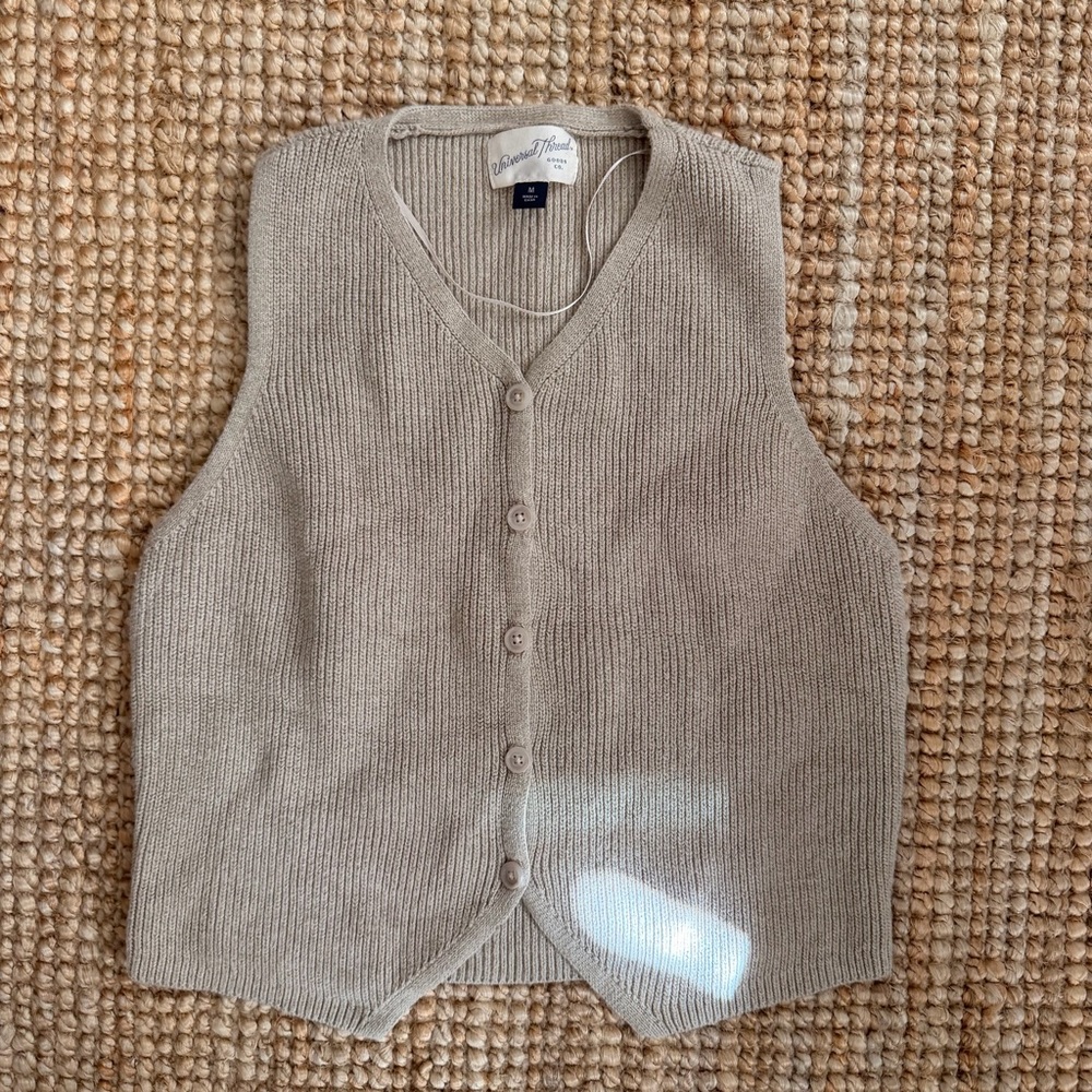 Classic Beige Sweater Vest